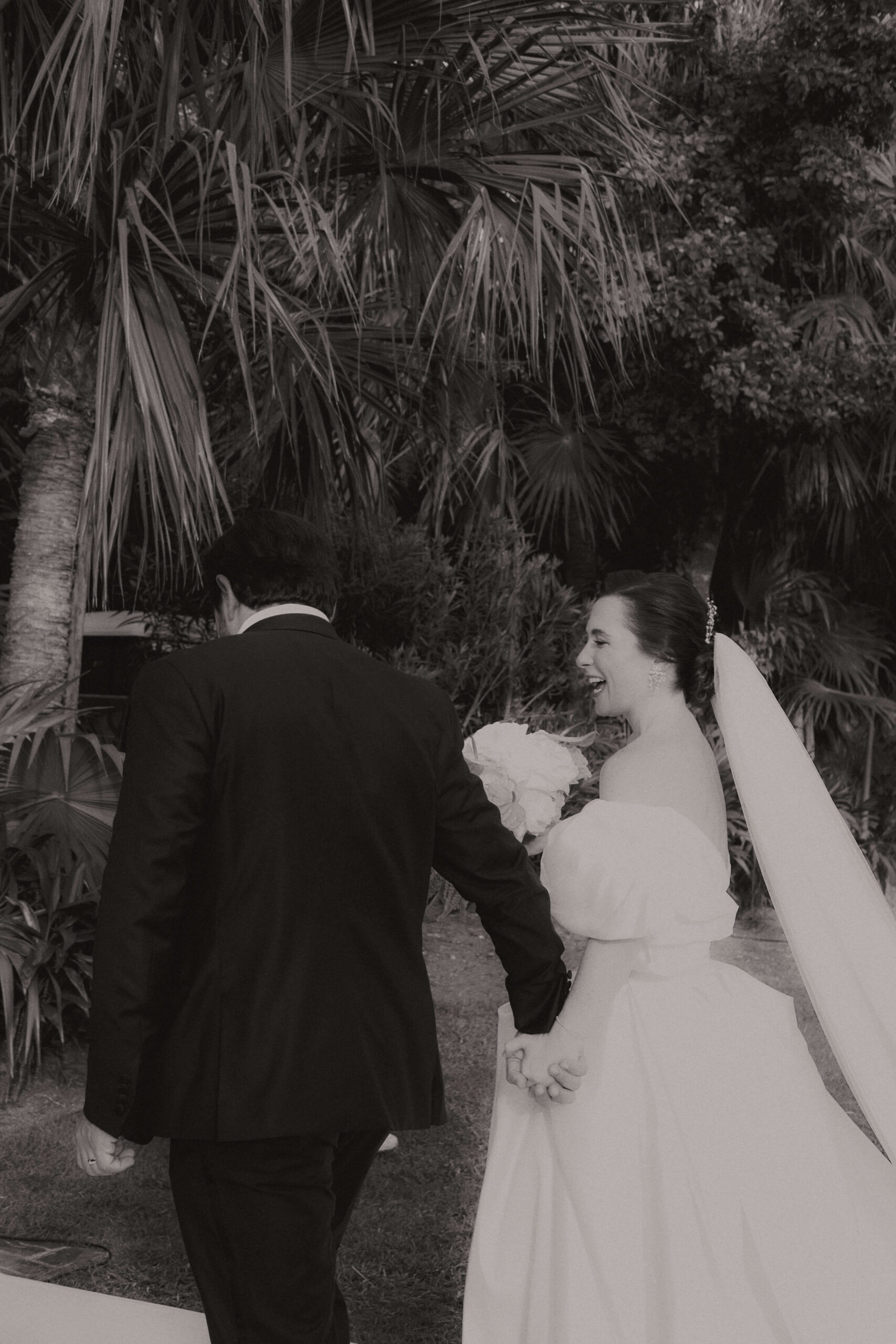 American bride and groom at Playa del Carmen, Mexico wedding.